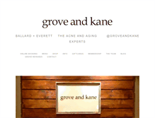 Tablet Screenshot of groveandkane.com